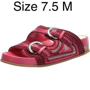 New! Dolce Vita Ralli Wedge Buckle Sandal in Pink Size 7.5 M New Without Box